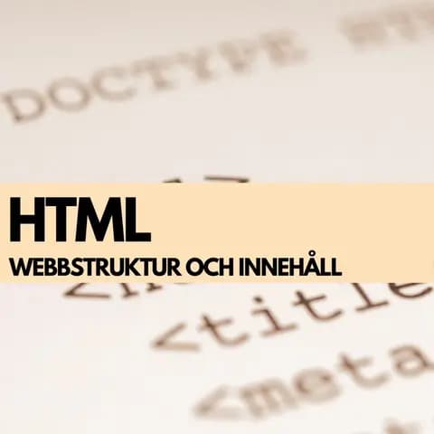 Kursbild för HTML
